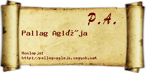 Pallag Aglája névjegykártya